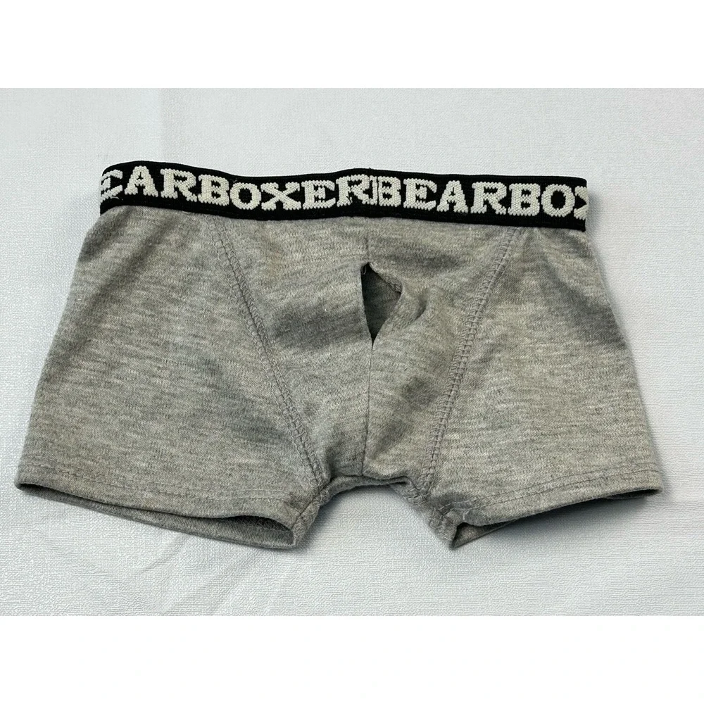 Build-A-Bear Workshop Gray Boxer Shorts Elastic Logo Waistband Bearboxer‎